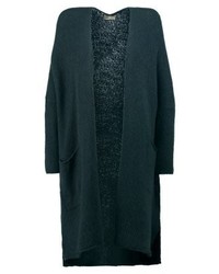 dunkelgrüne Strickjacke mit einer offenen Front von American Vintage