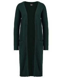 dunkelgrüne Strickjacke mit einer offenen Front von Ichi