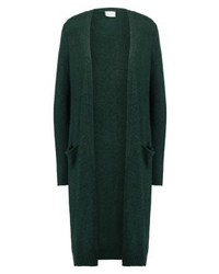 dunkelgrüne Strickjacke mit einer offenen Front von Vila
