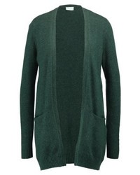 dunkelgrüne Strickjacke mit einer offenen Front von Vila
