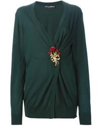 dunkelgrüne Strickjacke von Dolce & Gabbana