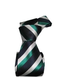 dunkelgrüne vertikal gestreifte Krawatte