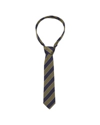 dunkelgrüne vertikal gestreifte Krawatte von Seidensticker