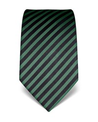 dunkelgrüne vertikal gestreifte Krawatte von Vincenzo Boretti