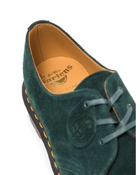 dunkelgrüne Wildleder Derby Schuhe von Dr. Martens