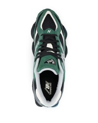dunkelgrüne Wildleder niedrige Sneakers von New Balance