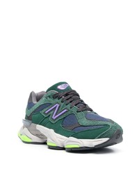 dunkelgrüne Wildleder niedrige Sneakers von New Balance