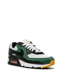 dunkelgrüne Wildleder niedrige Sneakers von Nike