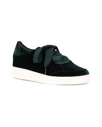 dunkelgrüne Wildleder niedrige Sneakers von Senso