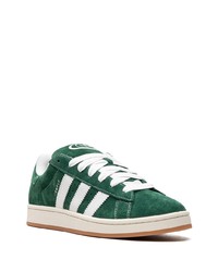 dunkelgrüne Wildleder niedrige Sneakers von adidas