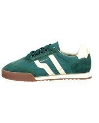 dunkelgrüne Wildleder niedrige Sneakers von Gant