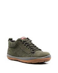 dunkelgrüne Wildleder niedrige Sneakers von Camper