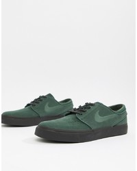 dunkelgrüne Wildleder niedrige Sneakers von Nike SB