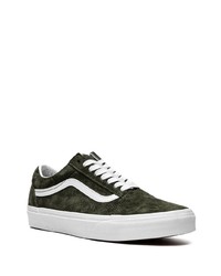 dunkelgrüne Wildleder niedrige Sneakers von Vans