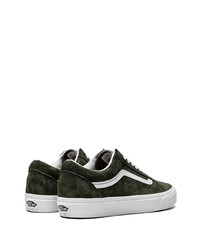 dunkelgrüne Wildleder niedrige Sneakers von Vans