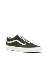 dunkelgrüne Wildleder niedrige Sneakers von Vans