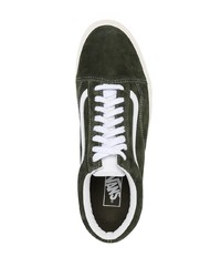 dunkelgrüne Wildleder niedrige Sneakers von Vans