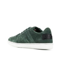 dunkelgrüne Wildleder niedrige Sneakers von Diesel