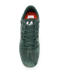 dunkelgrüne Wildleder niedrige Sneakers von Diesel