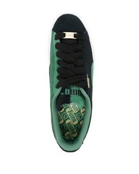 dunkelgrüne Wildleder niedrige Sneakers von Puma