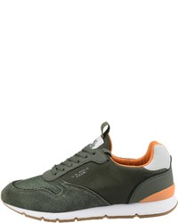 dunkelgrüne Wildleder niedrige Sneakers von U.S. Polo Assn.