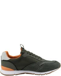 dunkelgrüne Wildleder niedrige Sneakers von U.S. Polo Assn.