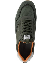 dunkelgrüne Wildleder niedrige Sneakers von U.S. Polo Assn.