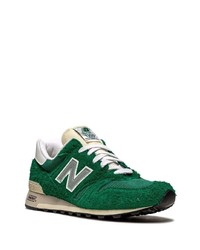 dunkelgrüne Wildleder niedrige Sneakers von New Balance