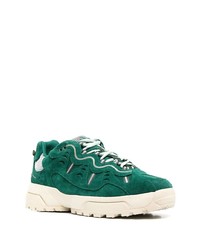 dunkelgrüne Wildleder niedrige Sneakers von Converse