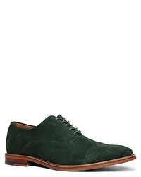 dunkelgrüne Wildleder Oxford Schuhe
