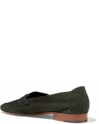 dunkelgrüne Wildleder Slipper von Mansur Gavriel