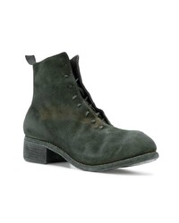 dunkelgrüne Wildleder Stiefeletten von Guidi