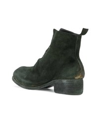 dunkelgrüne Wildleder Stiefeletten von Guidi