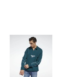 dunkelgrüner bedruckter Polo Pullover von Reebok Classic