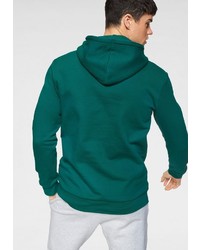 dunkelgrüner bedruckter Pullover mit einem Kapuze von adidas Originals