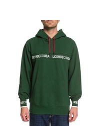 dunkelgrüner bedruckter Pullover mit einem Kapuze von DC Shoes