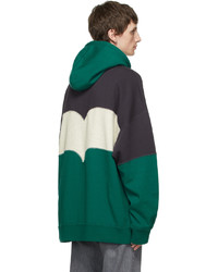 dunkelgrüner bedruckter Pullover mit einem Kapuze von Isabel Marant