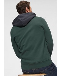 dunkelgrüner bedruckter Pullover mit einem Kapuze von Levi's