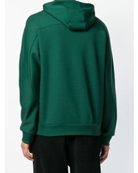 dunkelgrüner bedruckter Pullover mit einem Kapuze von Fendi
