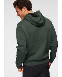 dunkelgrüner bedruckter Pullover mit einem Kapuze von Nike Sportswear