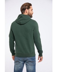 dunkelgrüner bedruckter Pullover mit einem Kapuze von Petrol Industries