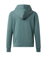 dunkelgrüner bedruckter Pullover mit einem Kapuze von Tom Tailor