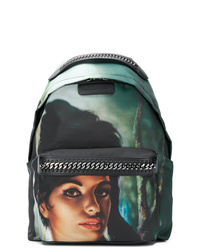 dunkelgrüner bedruckter Rucksack von Stella McCartney
