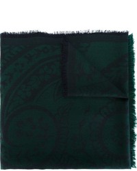 dunkelgrüner bedruckter Schal von Etro