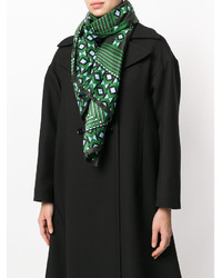 dunkelgrüner bedruckter Schal von Fendi
