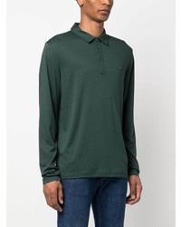 dunkelgrüner bestickter Polo Pullover von Michael Kors