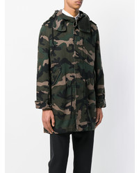 dunkelgrüner Camouflage Parka von Valentino