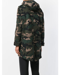 dunkelgrüner Camouflage Parka von Valentino