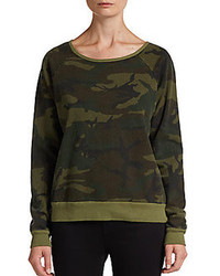 dunkelgrüner Camouflage Pullover