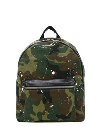 dunkelgrüner Camouflage Rucksack von Amiri